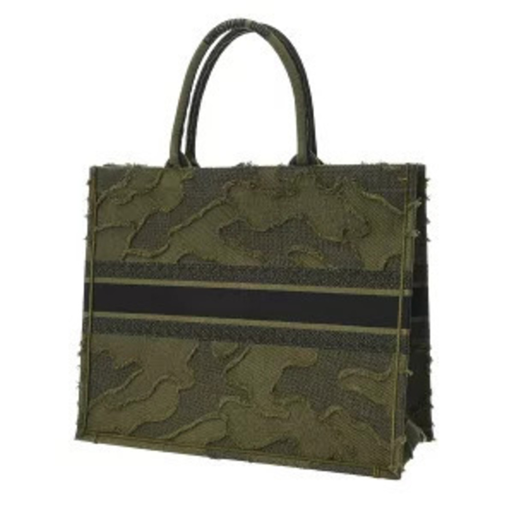Dior Tote Resort Book Green Khaki Canvas Bag Collection Camouflage